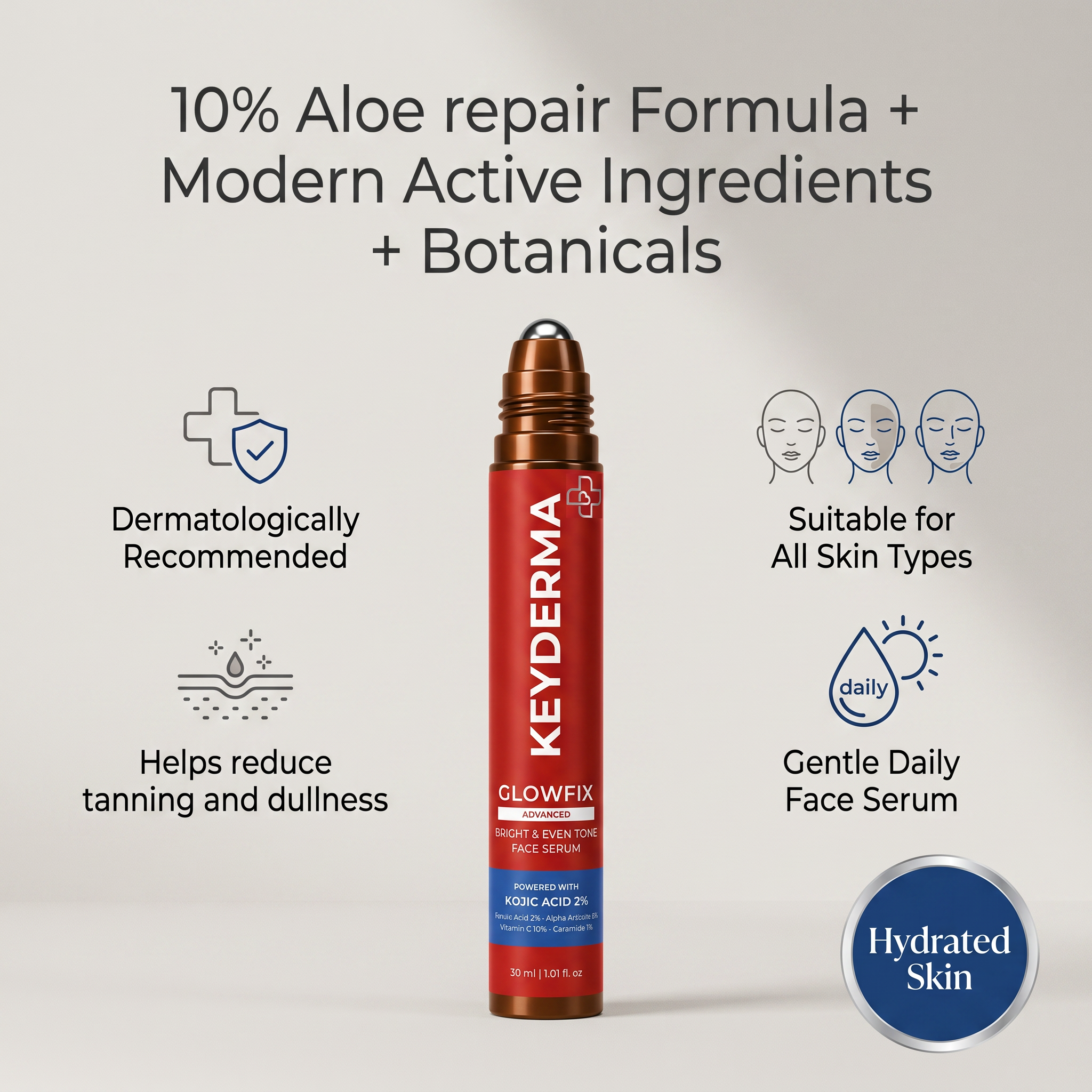 GlowFix Advanced Brightening & Even Tone Face Serum (30ml)