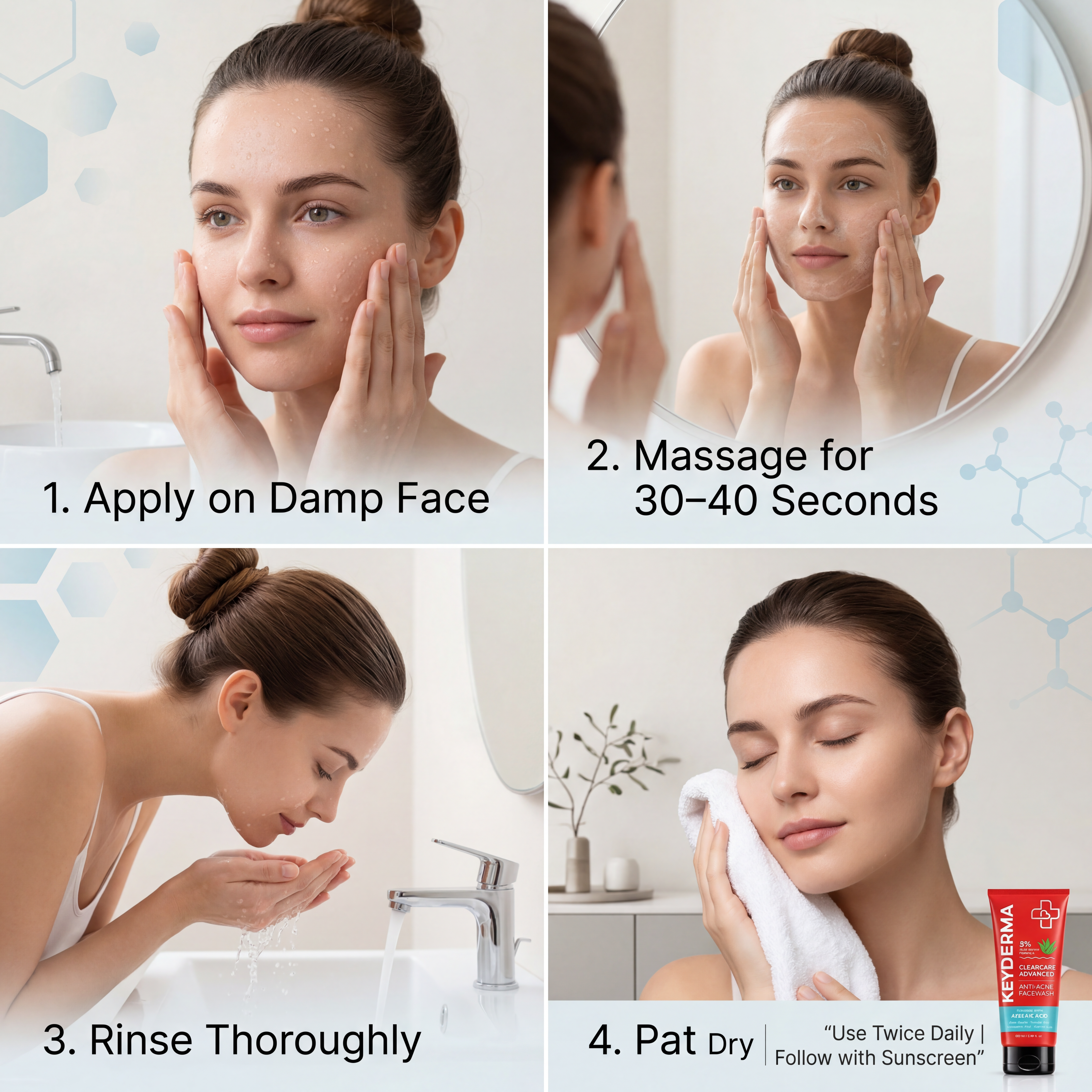 CleanCare Advanced Anti-Acne Face Wash (100ml)