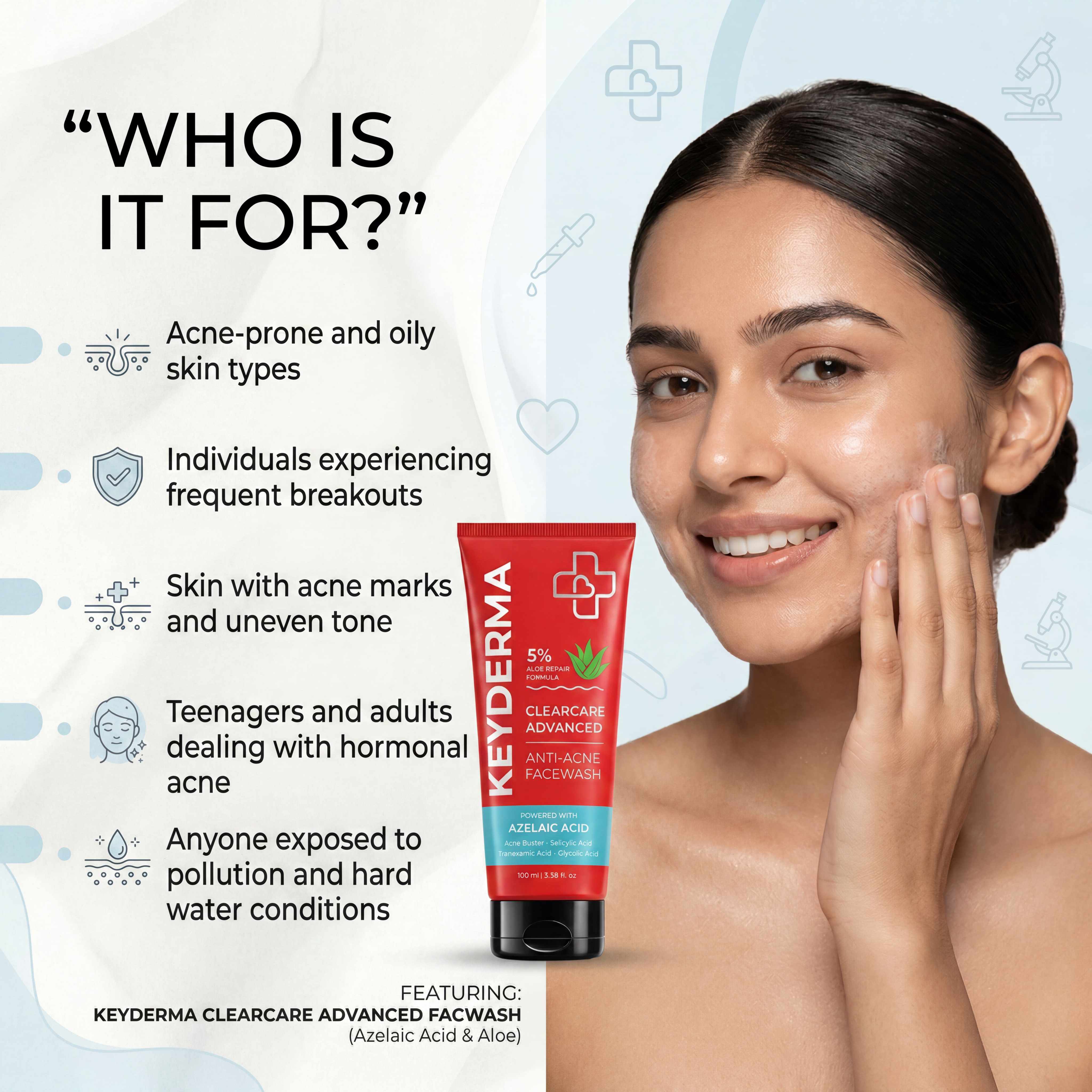 CleanCare Advanced Anti-Acne Face Wash (100ml)