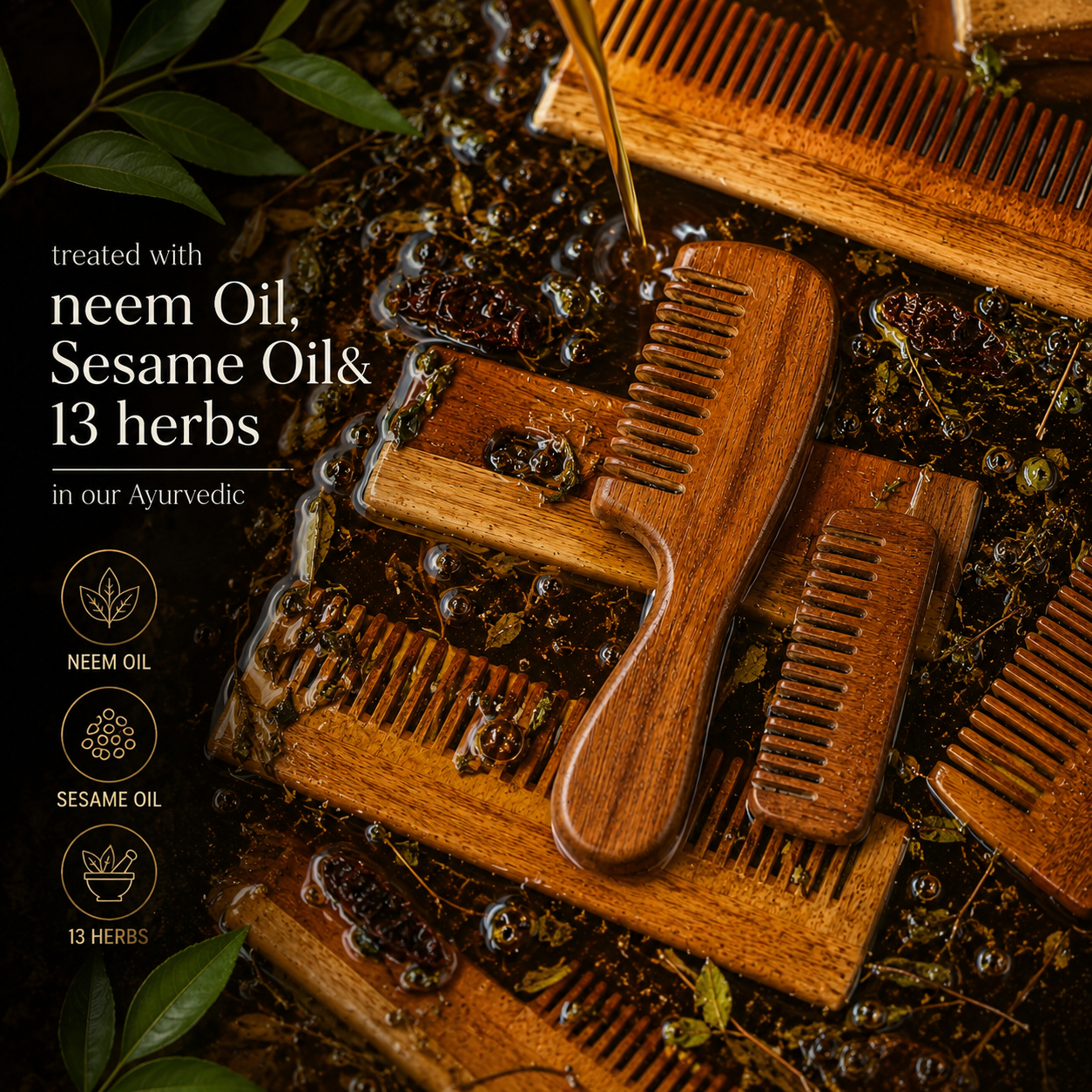 Kacchi Neem Wooden Comb