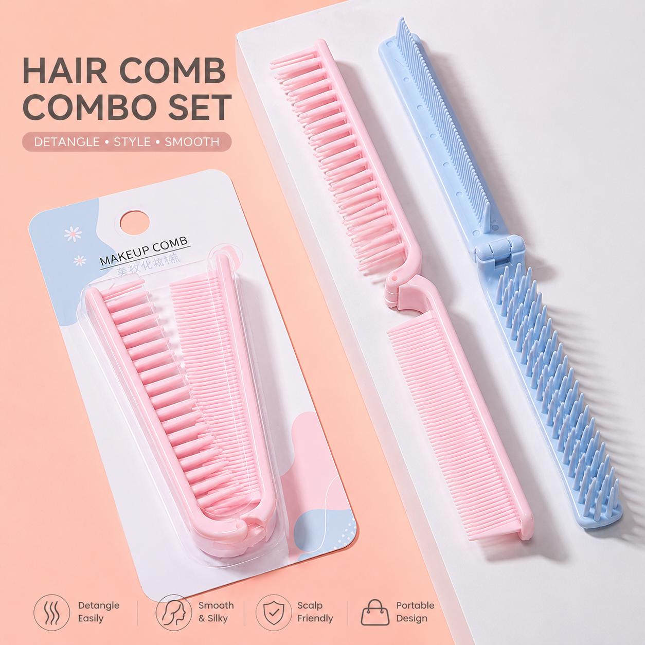 Pocket Fold-able Travel Hair Brush