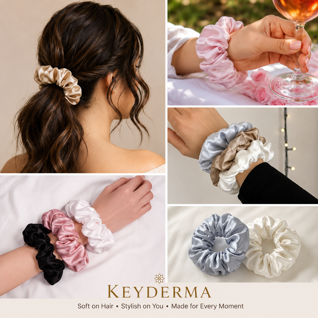 Assorted Satin Hair Scrunchies