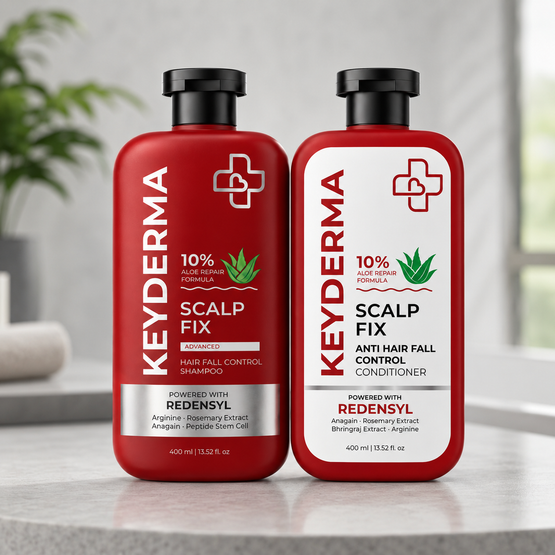 ScalpFix Advanced Anti Hair Fall Control Combo (Shampoo + Conditioner 400ml Each)