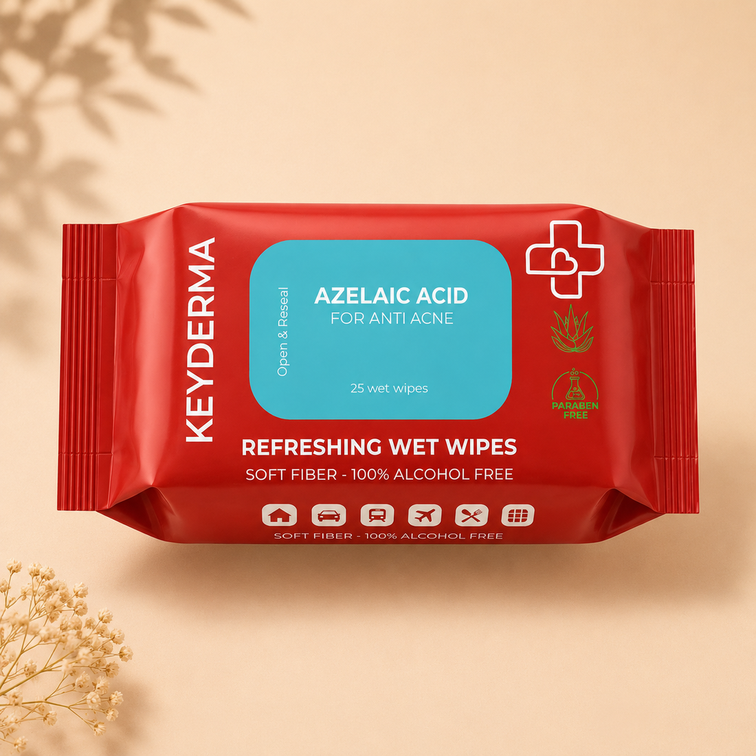 Azelaic Acid Anti-Acne Wipes (25 Pieces)