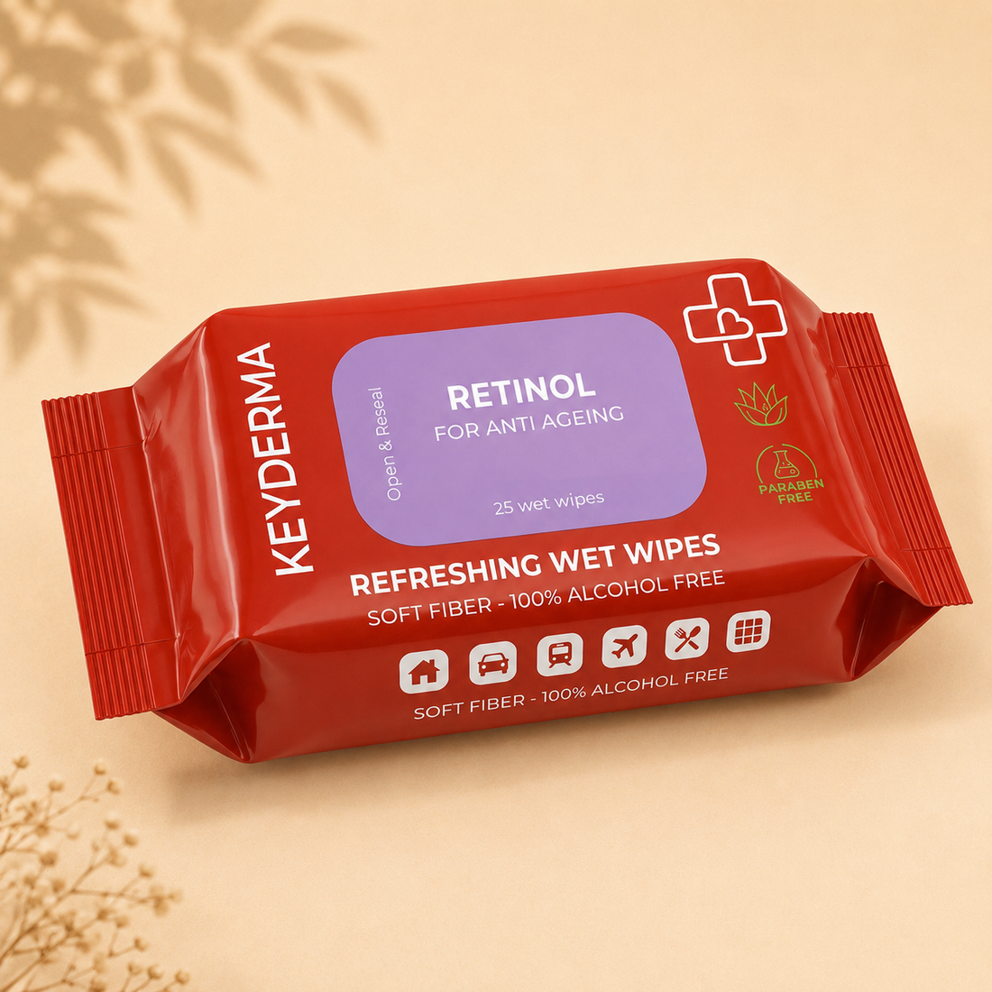 Retinol Anti-Ageing Wipes (25 Pieces)